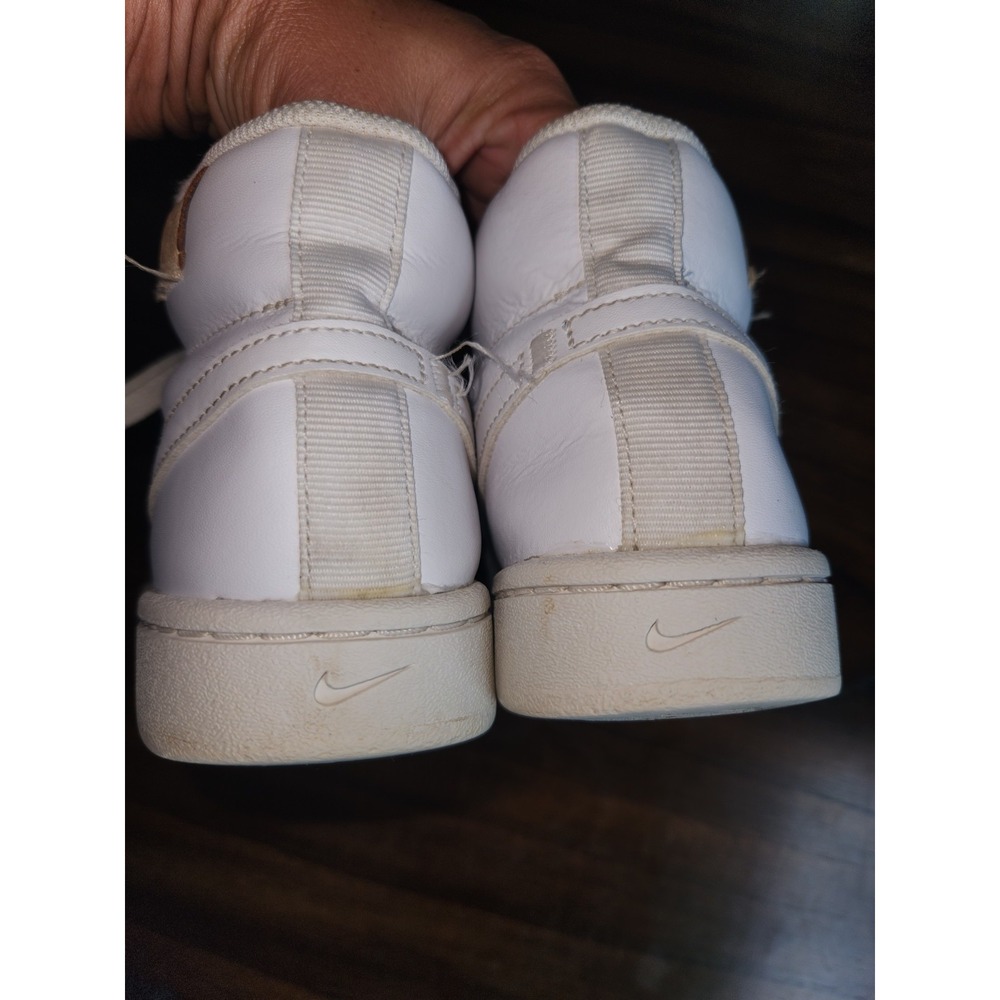 Nike Court Royale 2 Mid Triple White - Women's 6.5 White Leather shoes - Picture 10 of 13